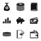 Grant icons set, simple style