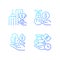 Grant and investment gradient linear vector icons set