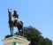 Grant Memorial with Blue Skies and Clouds on Left