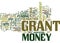 Grant Money Text Background Word Cloud Concept