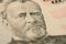 Grant portrait. Fifty american dollars. US paper currency