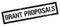 GRANT PROPOSALS black grungy rectangle stamp