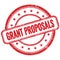 GRANT PROPOSALS text on red grungy round rubber stamp