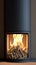 Granules stove with flames modern and efficient heating solution