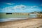 Granville, France - June 29, 2012. Entrance to port at low tide