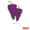 Grape bunch color flat icon for web and mobile design