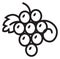 Grape bunch line icon. Wine plant symbol