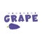 Grape flat vector lettering