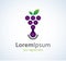 Grape fruit and wine making logotype logo icon