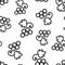 Grape fruits sign icon seamless pattern background. Grapevine vector illustration on white isolated background. Wine grapes