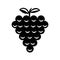 Grape fruits sign icon vector. Grapevine illustration symbol.