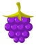 Grape icon. Juicy berries cluster. Wine fruit