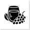 Grape juice glyph icon