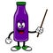 Grape Juice Mascot with a Pointer