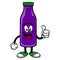 Grape Juice Mascot with Thumbs Up