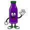 Grape Juice Mascot Waving