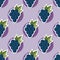 Grape pattern. Seamless texture with ripe grape