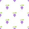 Grape purple seamless pattern vector white background.