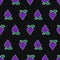 Grape seamless pattern made in a flat style