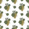 Grape vine and leaf icons seamless wallpaper. Wine cover pattern. Cute retro colors. Good for winery graphic design