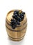 Grape on the wine barrel