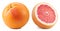 Grapefruit with clipping path isolated