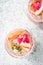 Grapefruit drinks with ice cubes and thyme