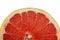 Grapefruit fresh sliced and isolated