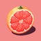 Grapefruit Pixel Art: Playful 8-bit Style Game Item