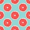 Grapefruit seamless pattern