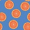 Grapefruit slice pattern seamless pantone