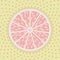 Grapefruit slice pop art style background