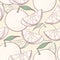 Grapefruit stylized seamless pattern