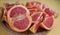 Grapefruit is a tropical fruit that is a hybrid of litter and orange. It is a good source of vitamin C, a number of antioxidants a