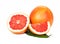 Grapefruit, white background