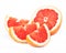 Grapefruit, white background