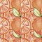 GRAPEFRUITS SEAMLESS PATTERN REPEAT TILE