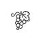 Grapes bunch line icon