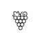 Grapes bunch outline icon