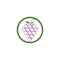 Grapes logo template vector icon illustration design.