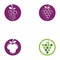 Grapes logo template vector icon illustration design.