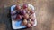 Grapes in Styrofoam containers visible from above