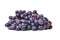 Grapes on a white background, bunches of grapes of different varieties and colors