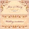 Grapevine Wedding Invitation. Vintage Elegant Design.