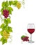 Grapevine and wine glass