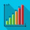 A graph of the amount of sugar in the blood.Chart for diabetics .Diabetes single icon in flat style vector symbol stock