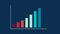 Graph bar grow from a red low to a high blue