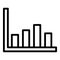 Graph bars icon, outline style