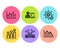 Graph chart, Online education and Growth chart icons set. Cogwheel, Wifi and Investment graph signs. Vector