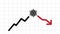 Graph coronavirus stock market fal, Pandemic falling markets